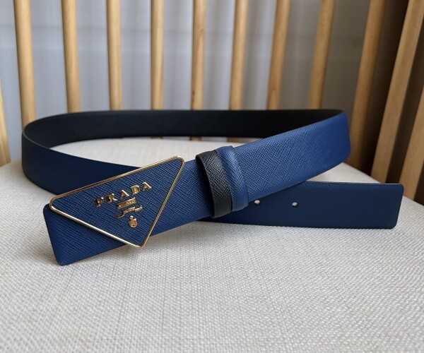위핑,프라다 PRADA 패션 삼각표 남자 벨트 3.5cm