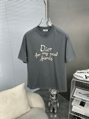 디올 DIOR 라운드 프린트 커플 반팔 티