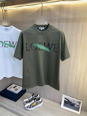 로에베 LOEWE 패션 프린트 커플 반팔 티