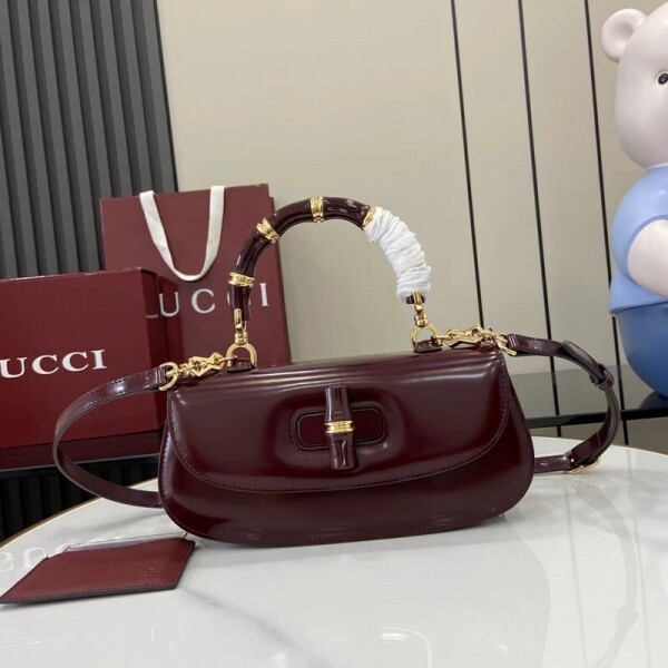 위핑,구찌 GUCCI Bamboo Diva 클래식 슬라브 빈티지 토트백