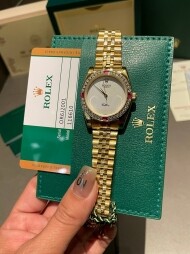 롤렉스 Rolex 클래식 큐빅 여성 다이어리 시계