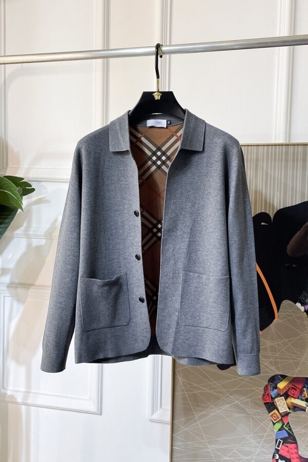 위핑,버버리 BURBERRY 클래식 요소 빈티지 캐주얼 니트 카디건