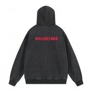 발렌시아가 BALENCIAGA 클래식 로고 자수 캐주얼 후드 맨투맨 남녀 공용