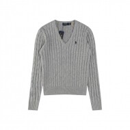 폴로 랄프로렌 RALPH LAUREN 자수 브이넥 긴팔 니트 톱
