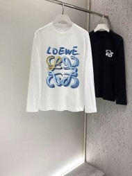 로에베 LOEWE 모던 클래식 심플 캐주얼 긴팔 티셔츠 남녀공용