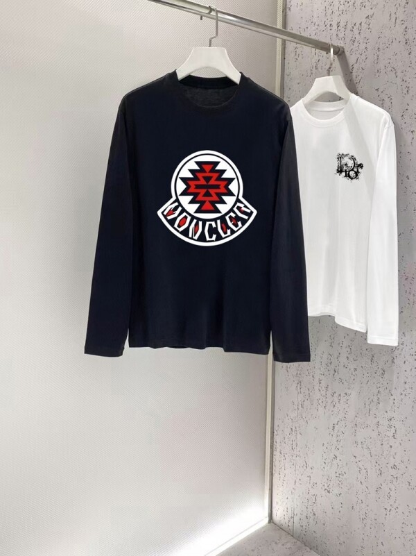 위핑,몽클레르 MONCLER 모던 클래식 심플 캐주얼 긴팔 티셔츠 남녀공용