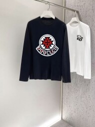 몽클레르 MONCLER 모던 클래식 심플 캐주얼 긴팔 티셔츠 남녀공용