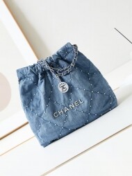샤넬 CHANEL kelly 클래식 더블 C 토트백 체인 숄더백 블루