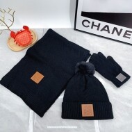 로에베 LOEWE 더블C로고비니+니트스카프세트