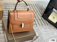 불가리 BVLGARI 클래식 모던 토트백 체인 숄더백 브라운