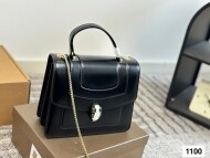 불가리 BVLGARI 클래식 모던 토트백 체인 숄더백 블랙