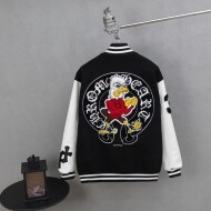 크롬하츠 Chrome Hearts 로고 트렌드 빈티지 모직 캐주얼 야구점퍼