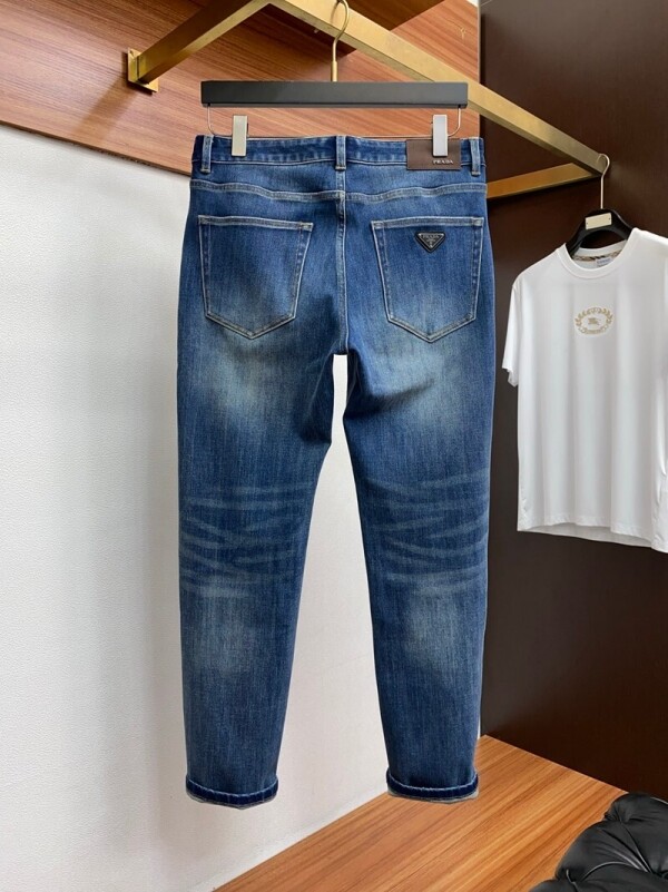 위핑,프라다 PRADA 심플 캐주얼 스판 남자 청바지