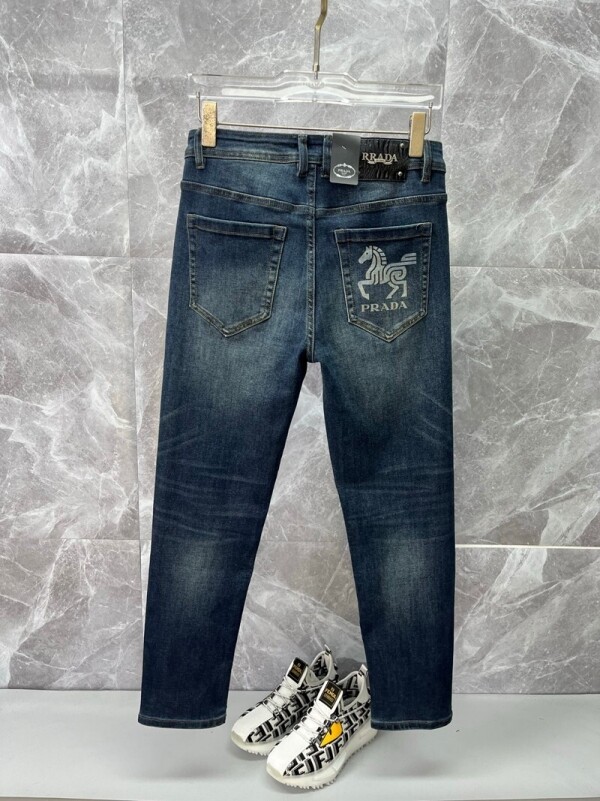위핑,프라다 PRADA 심플 캐주얼 스판 남자 청바지