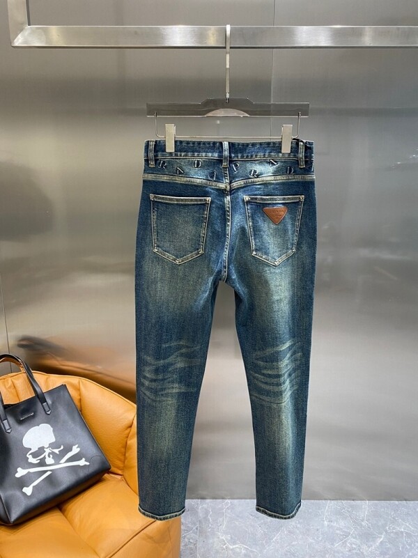 위핑,프라다 PRADA 심플 캐주얼 스판 남자 청바지