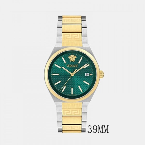 위핑,베르사체 브이 오리아 39mm VE0F00425 SS IP 2N GOLD 남성
