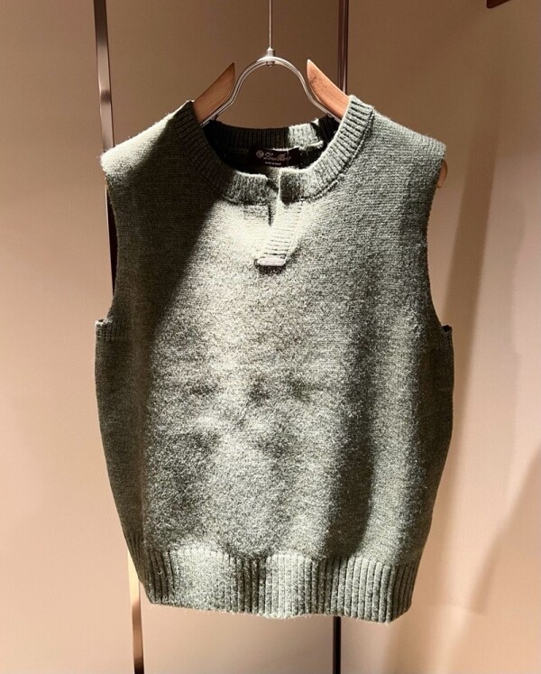 위핑,로로피아나 Loro Piana 심플 소프트 남녀 니트 베스트