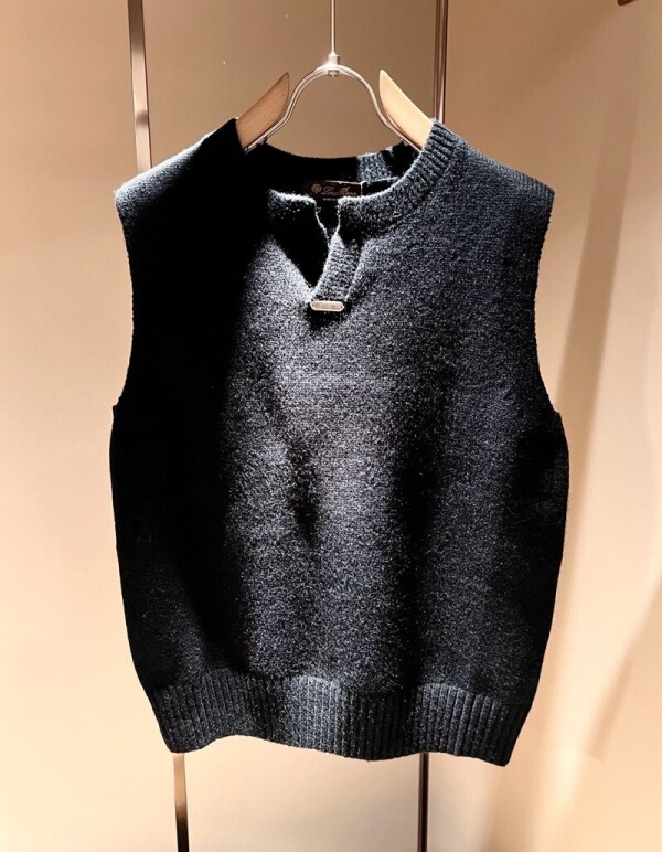 위핑,로로피아나 Loro Piana 심플 소프트 남녀 니트 베스트