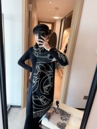 에르메스 Hermès 로고 자카드 모던 빈티지 캐주얼 스카프