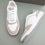 브루넬로쿠치넬리 펀칭 패널 그레이니 레더 스니커즈