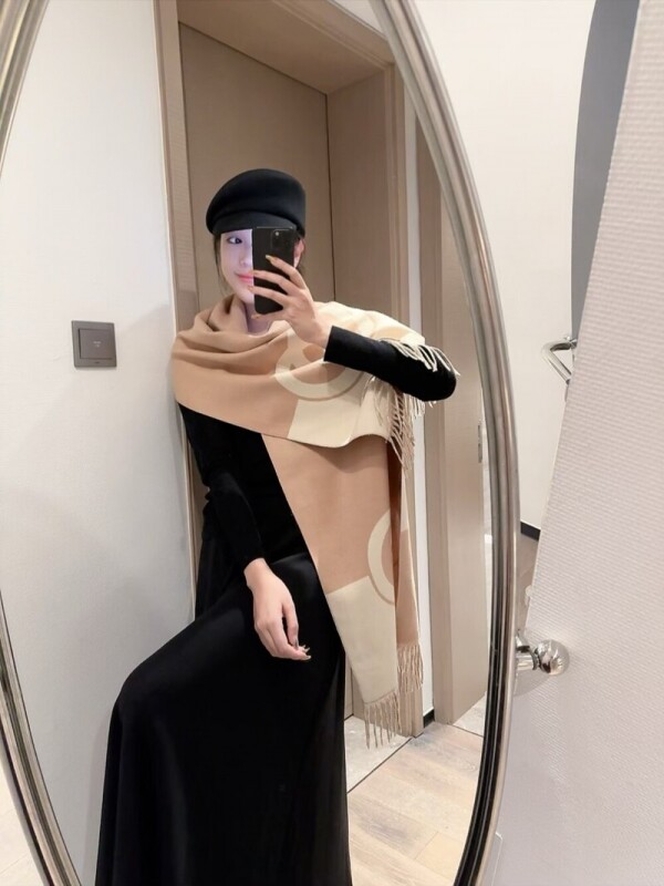 위핑,구찌 GUCCI 로고 자카드 모던 빈티지 캐주얼 스카프