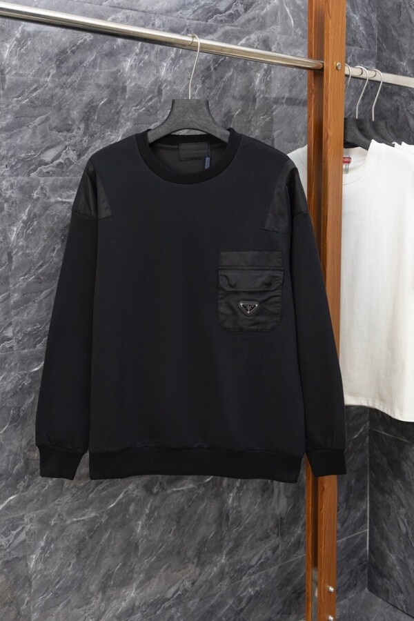 위핑,프라다 PRADA 클래식 디자인 캐주얼 크루넥 스웨트셔츠