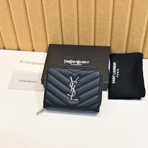 위핑,생로랑 그랑 드 뿌드르 엠보스드 컴팩트 지퍼 어라운드