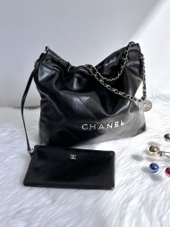 샤넬 22백 스몰 블랙 은장