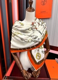 에르메스 Hermès 모던 클래식 패턴 빈티지 캐주얼 스카프