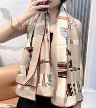 에르메스 Hermès 모던 클래식 패턴 빈티지 캐주얼 스카프