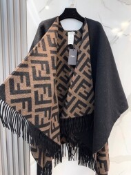 펜디 FENDI 클래식 FF 레터링 양면 올드 케이프