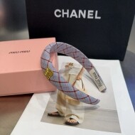 미우미우 신상 체크 머리띠