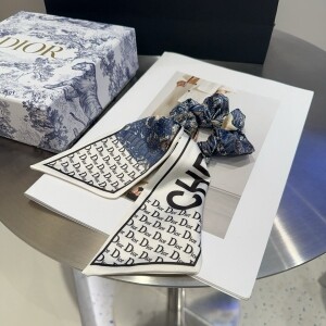 디올 CD 리본 헤어밴드