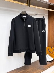 디올 DIOR 클래식 패턴 트렌드 하이넥 캐주얼 트레이닝 세트