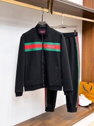 구찌 GUCCI 클래식 패턴 트렌드 하이넥 캐주얼 트레이닝 세트
