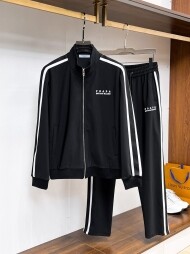 프라다 PRADA 클래식 패턴 트렌드 하이넥 캐주얼 트레이닝 세트
