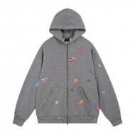 발렌시아가 BALENCIAGA 과일 프린트 워싱 구제 커플 후드 점퍼