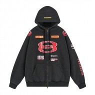 발렌시아가 BALENCIAGA 레이싱복 시리즈 트렌드프린트 커플후드점퍼