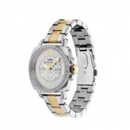 코치 Boyfriend 14503143 손목시계 34mm 실버 페이스 2 톤 Breclet
