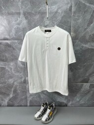 로로피아나 Loro Piana 심플 베이직 버튼 라운드 남녀 반팔 티