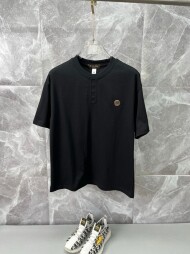 로로피아나 Loro Piana 심플 베이직 버튼 라운드 남녀 반팔 티