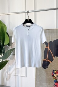 로로피아나 Loro Piana 캐주얼 컴포트 소프트 남녀 라운드 니트 반팔