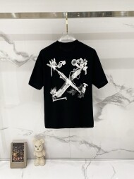 오프화이트 모던 디자인 캐주얼 심플 반팔티셔츠 남녀공용