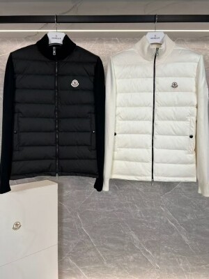 몽클레어 Moncler 니트 소매 다운 점퍼 코트 블랙