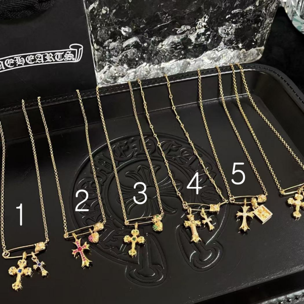 위핑,크롬하츠 Chrome Hearts 모던 십자가 펑크 도금 목걸이