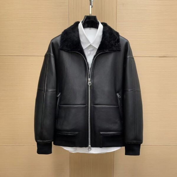 위핑,로로피아나  메리노 셔링 Peter 봄버 재킷 FAO5087