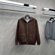 디올 후드 집업 자켓 트랙 양면 재킷 브라운 113M221AT225  F