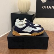 샤넬 26SS CC 로고 믹스드 파이버 스웨이드 스니커즈 네이비 G47269