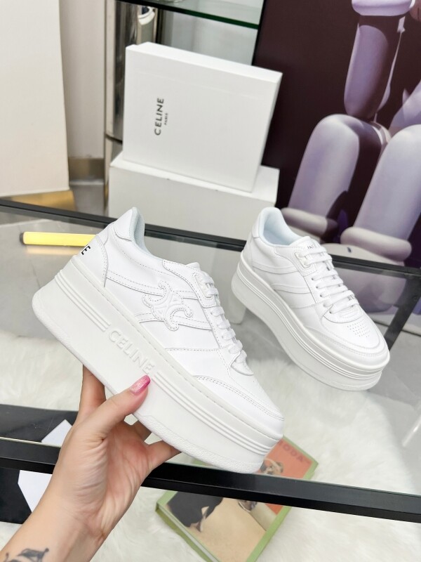 위핑,셀린느 CELINE 트레이너 CT-11 하이 레이스업 스니커즈 - 카프스킨 50mm 346163338C