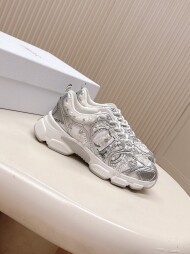 디올 Dior Chrono 여성 스니커즈 진주 큐빅 투톤 KCK414TRL